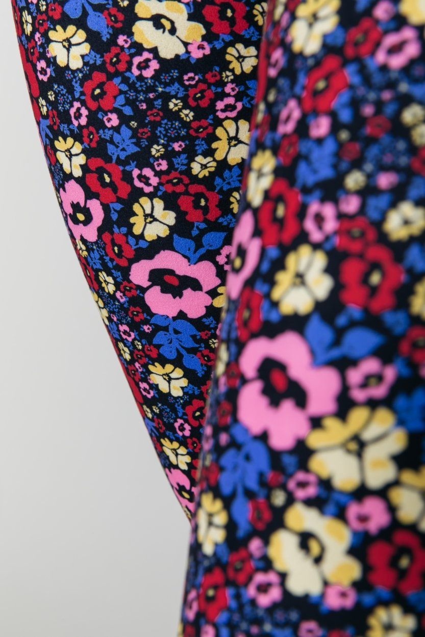 Colourful Rebel Flower Peached Flare Pants | Multicolor 