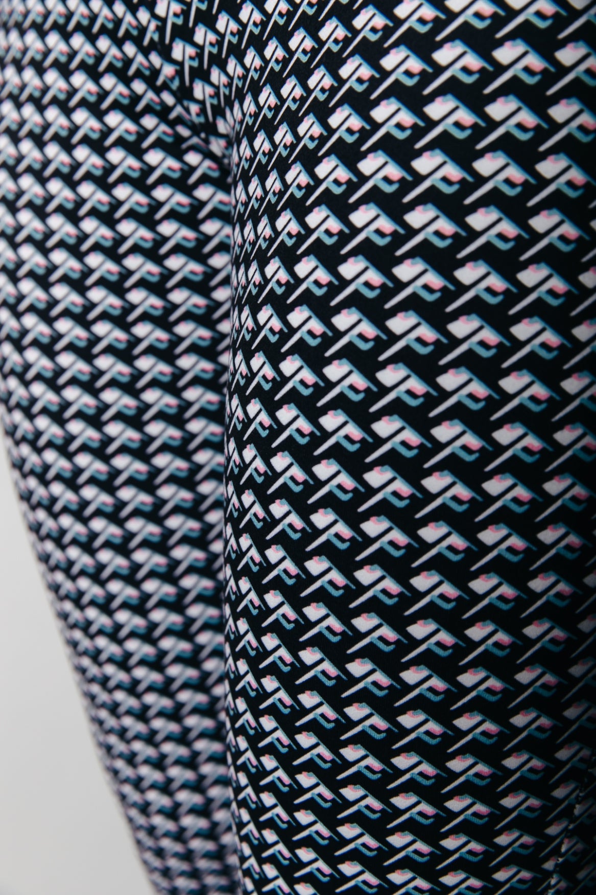 Colourful Rebel Geometric Peached Flare Pants | Black
