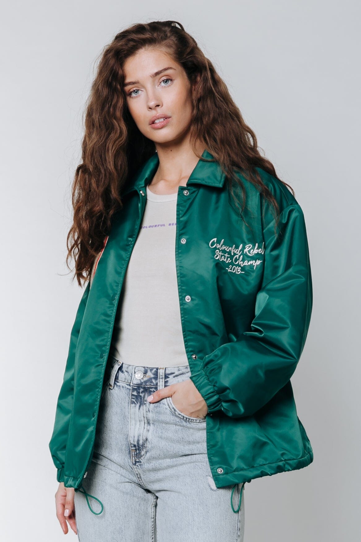 Colourful Rebel Ghis Sports Jacket | Olive Green