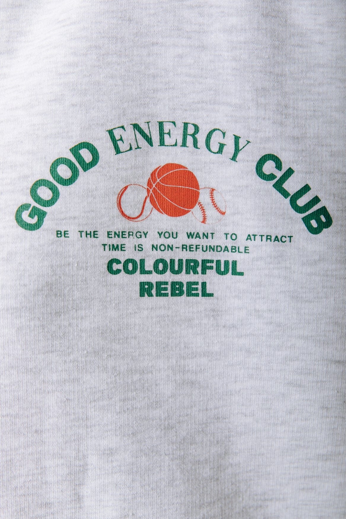 Colourful Rebel Good Energy Collar Sweat | Light grey melange 
