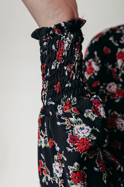 Colourful Rebel Harper Flower Maxi Dress | Black 