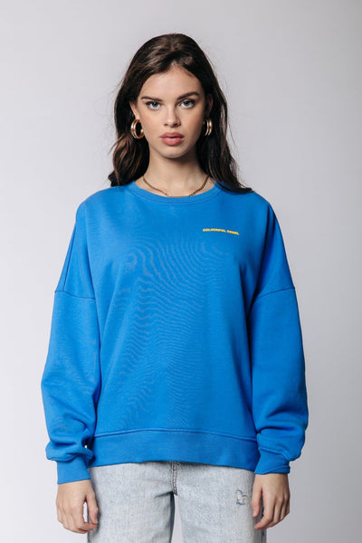 Colourful Rebel Healthy And Wealthy Sweat | Deep blue 