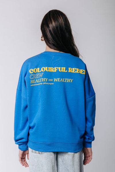 Colourful Rebel Healthy And Wealthy Sweat | Deep blue 8720603289306