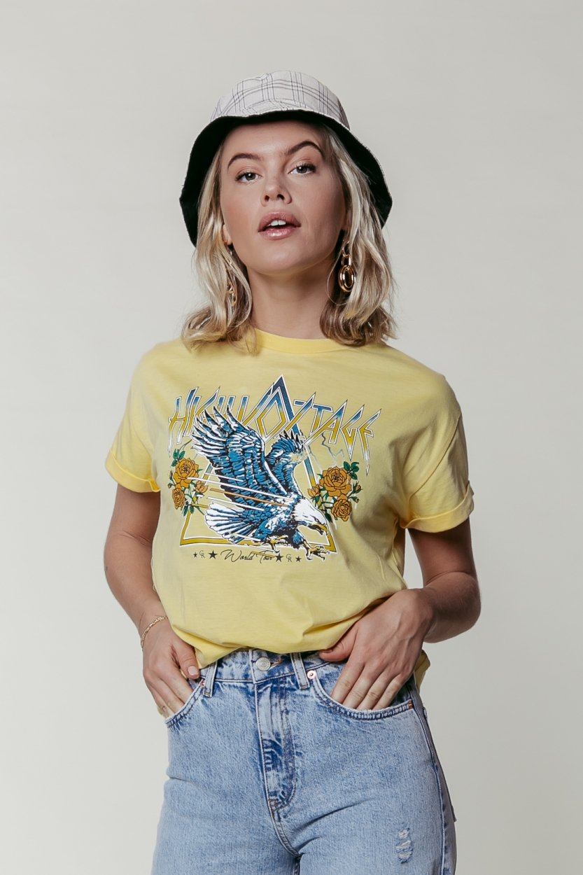 Colourful Rebel High Voltage Boxy Tee | Yellow 1110290710707