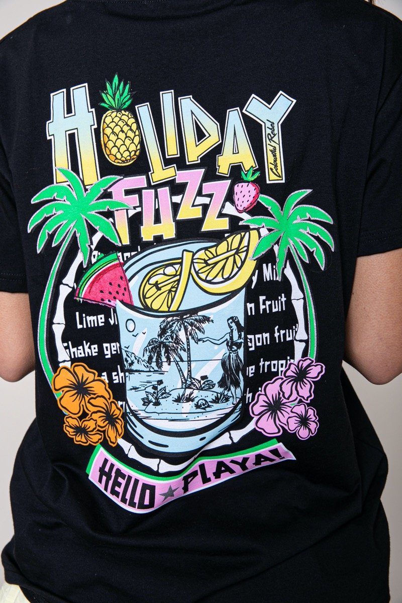 Colourful Rebel Holiday Fuzz Tee | Black 