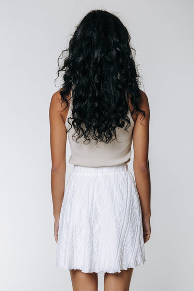 Colourful Rebel Honey Broderie Mini Skirt | Off white 