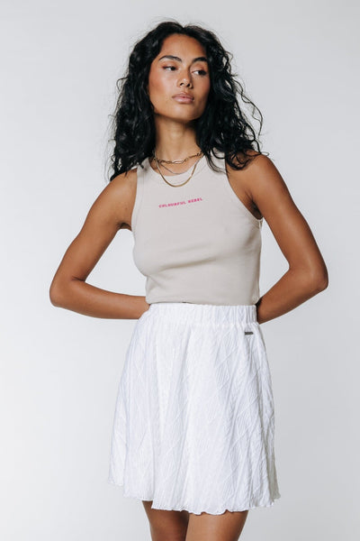 Colourful Rebel Honey Broderie Mini Skirt | Off white 8720603288231