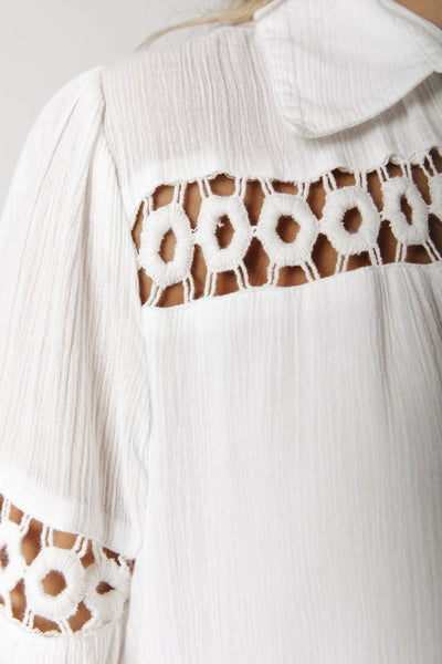 Colourful Rebel Jalie Mini Tape Shirt Dress | Off white