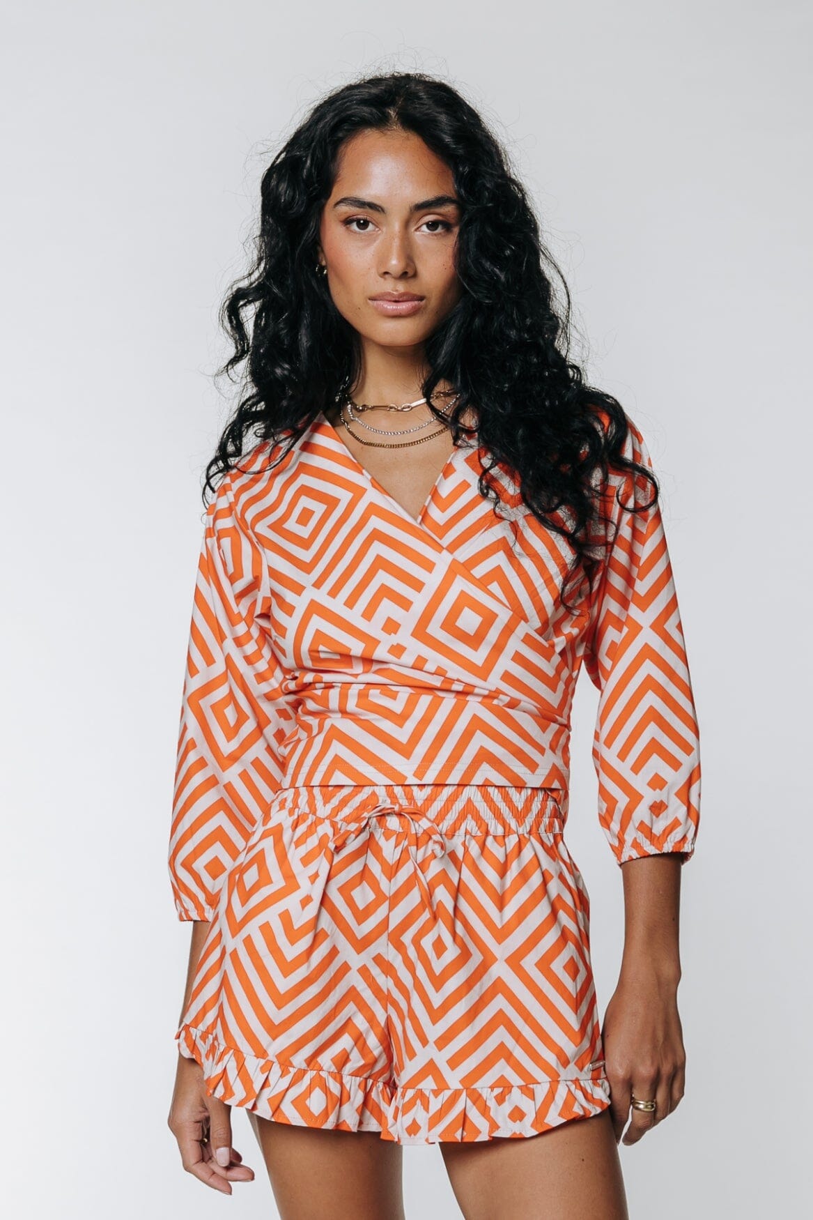 Jana Wrap Top | Bright orange – Colourful Rebel