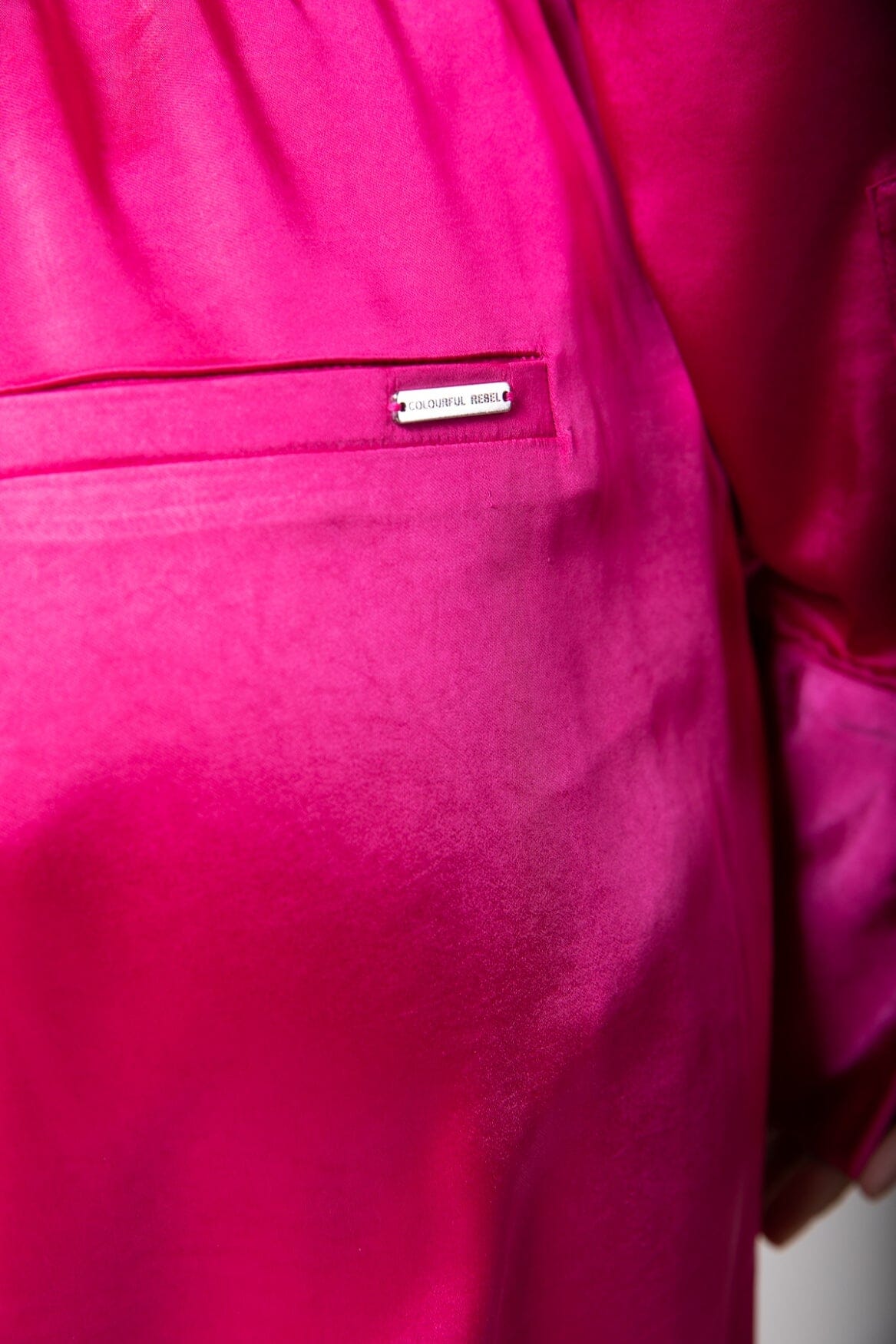 Colourful Rebel Jiby Satin Pants | Fuchsia 
