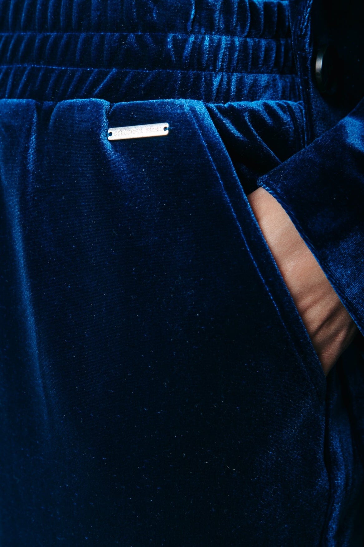 Colourful Rebel Jiby Velvet Straight Pants | Vibrant Blue 