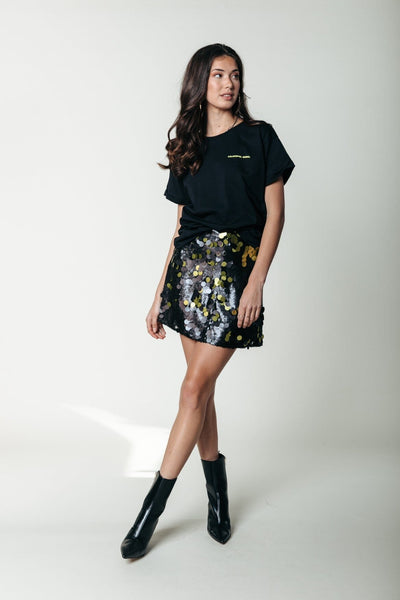 Colourful Rebel Jilly Sequins Skirt | Lime 8720867013570