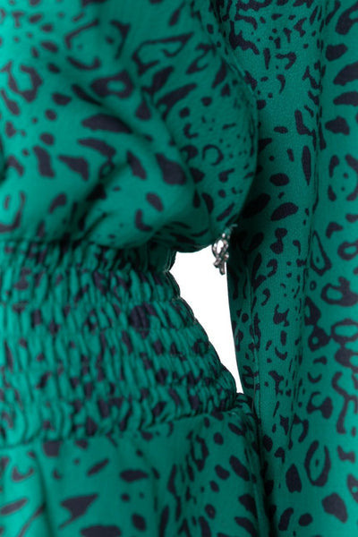 Colourful Rebel Jolly Leopard Dress | Green 