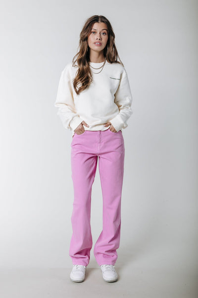 Colourful Rebel Jones Denim Pants | Light bright pink