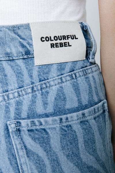 Colourful Rebel Jones Zebra Denim | Light blue denim