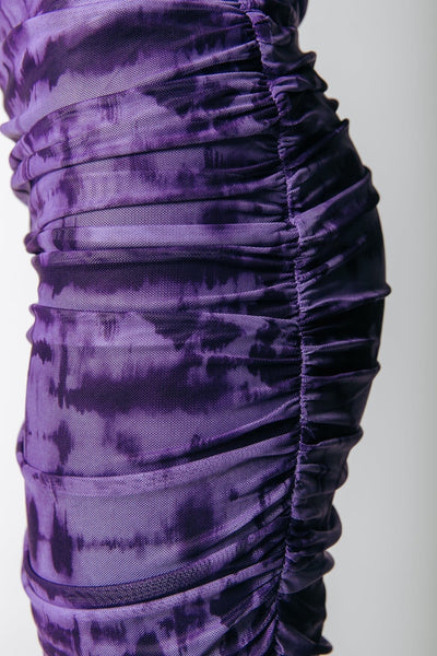 Colourful Rebel Juda Tie Dye Dress | Light lilac 