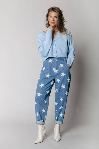 Colourful Rebel Julia Star Momfit Pants | Denim blue 1104329777922