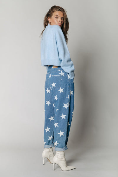 Colourful Rebel Julia Star Momfit Pants | Denim blue