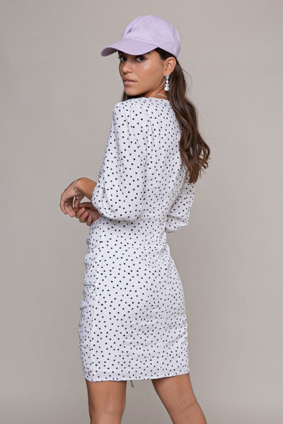 Colourful Rebel June Dots Midi Dress | White 