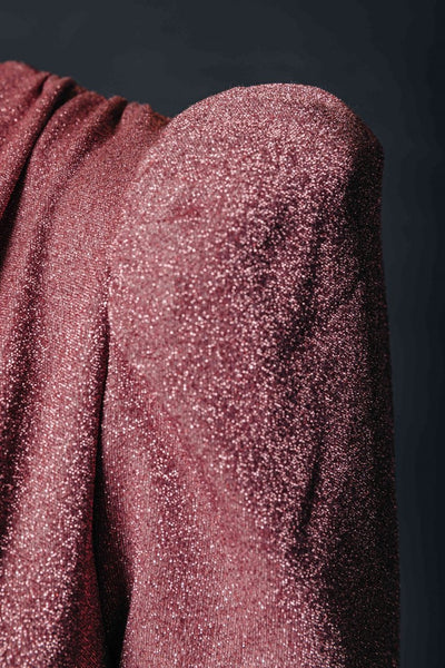 Colourful Rebel Kate Lurex Glitter Dots Mini Gathered Dress | Soft pink 