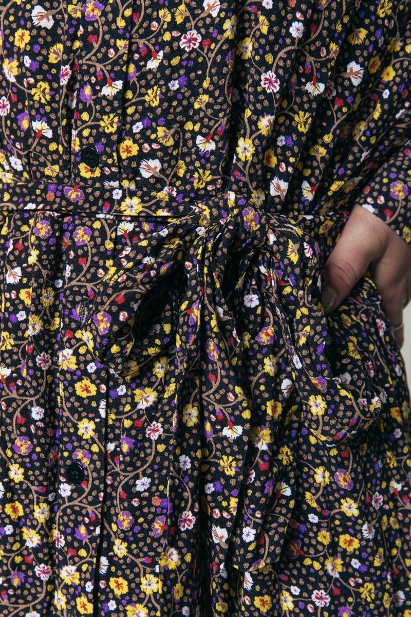 Colourful Rebel Kera Small Flower Maxi Shirt Dress | Multicolor 