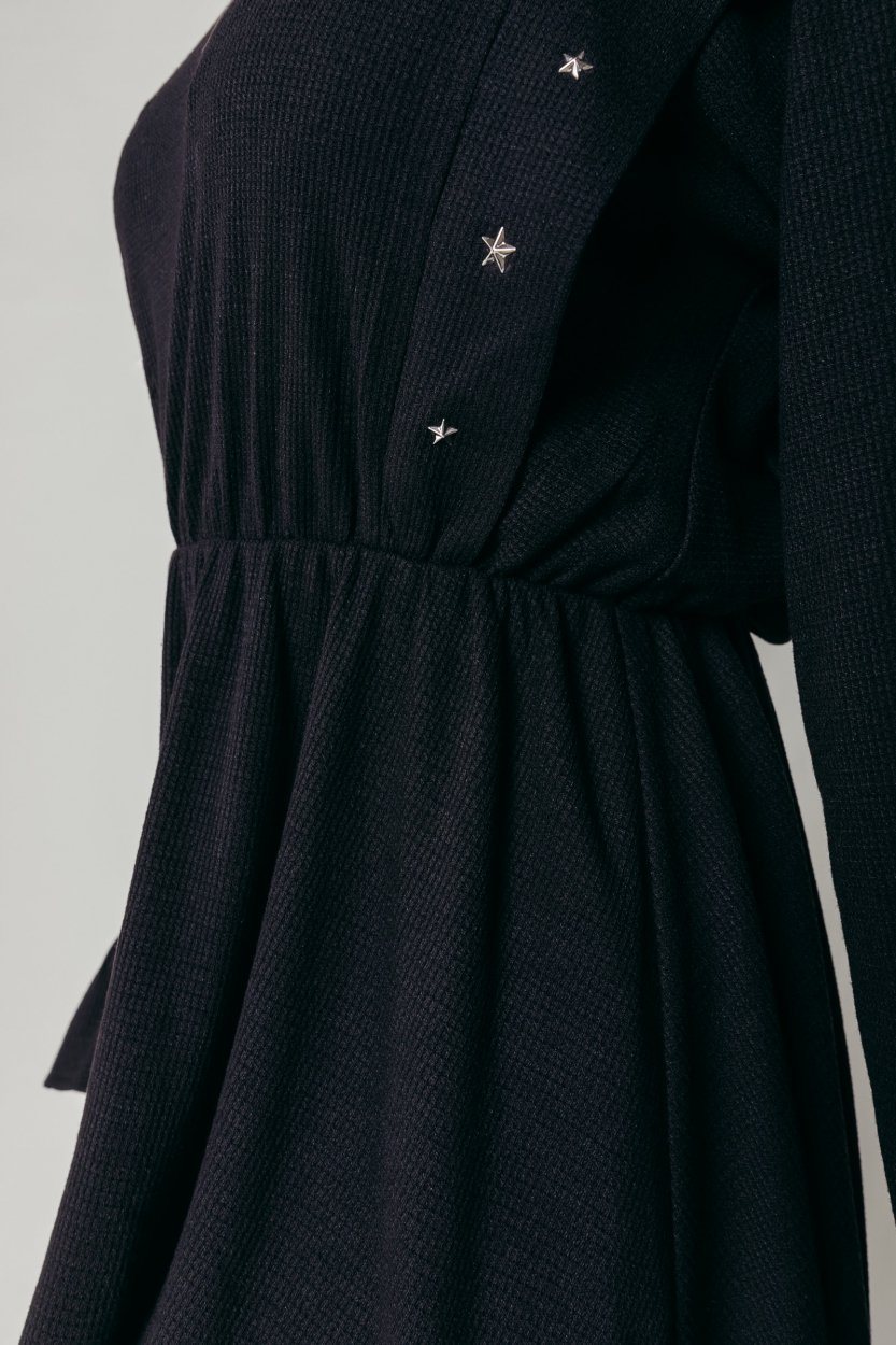 Colourful Rebel Kizzy Star Mini Dress | Black 