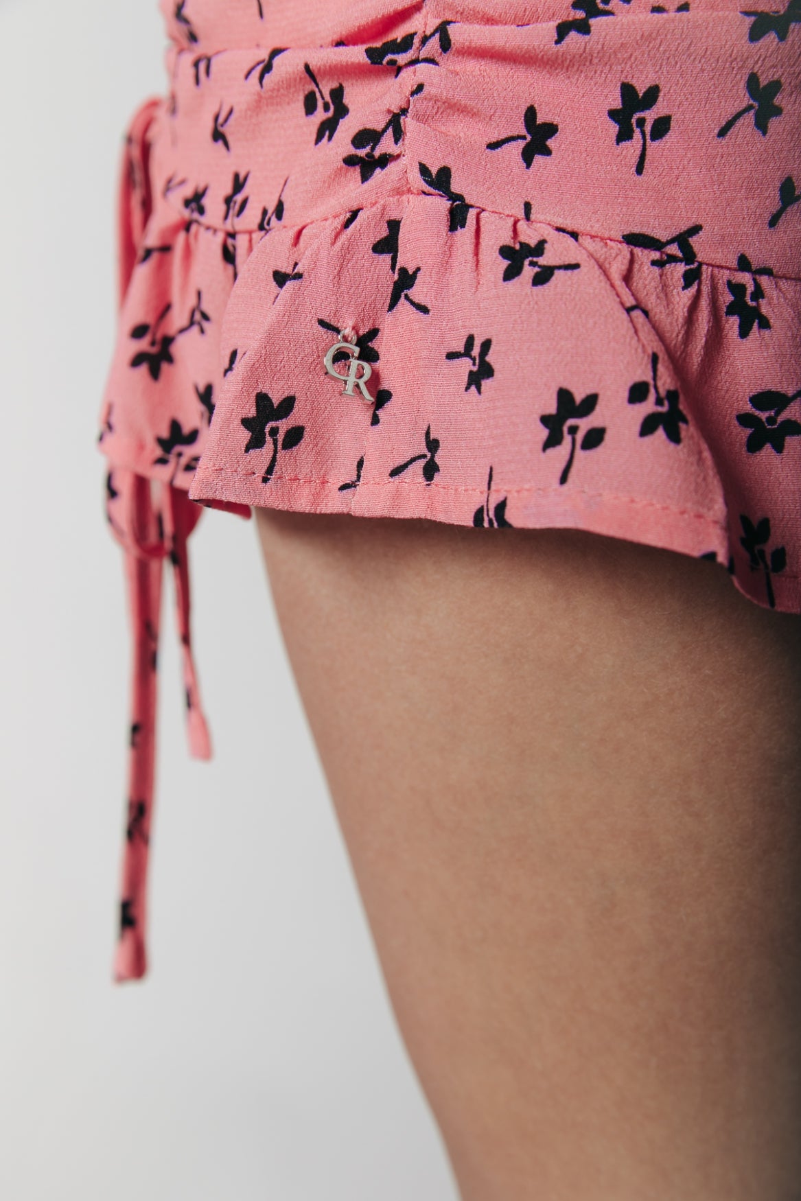 Colourful Rebel Kylie Ditzy Flower Gathered Mini Skirt | Pink