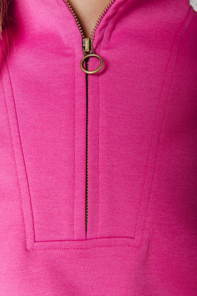 Colourful Rebel Litzy Dropped Shoulder Zipper Sweater | Sweet Pink