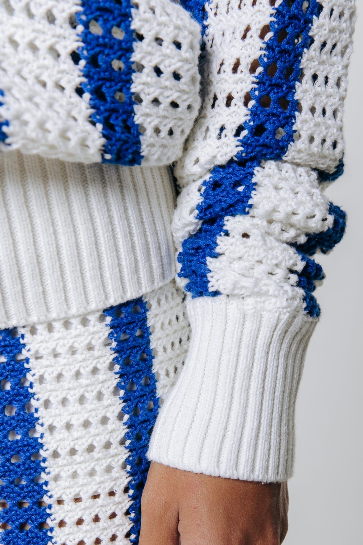 Colourful Rebel Lizza Crochet Sweat | Deep blue 