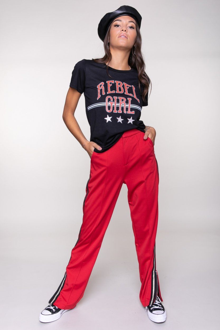 Colourful Rebel Loa Tracksuit Pants | Red 
