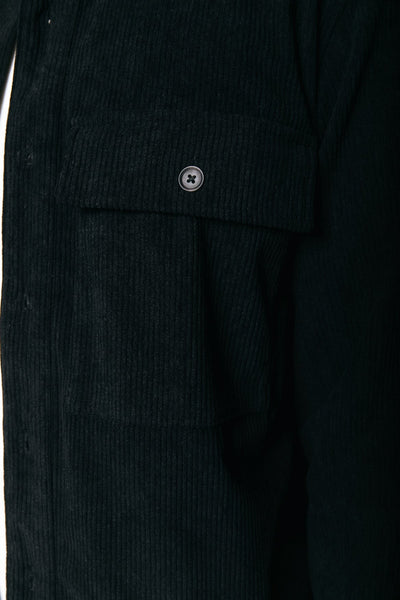 Colourful Rebel Logan Corduroy Shirt | Black 