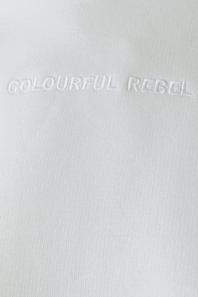 Colourful Rebel Logo Padded Shoulder Sweat | Off white 