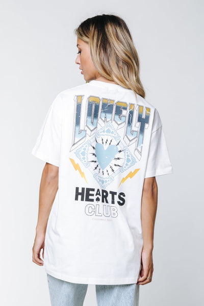 Colourful Rebel Lonely Hearts Loosefit Tee | Off white 8720603258531