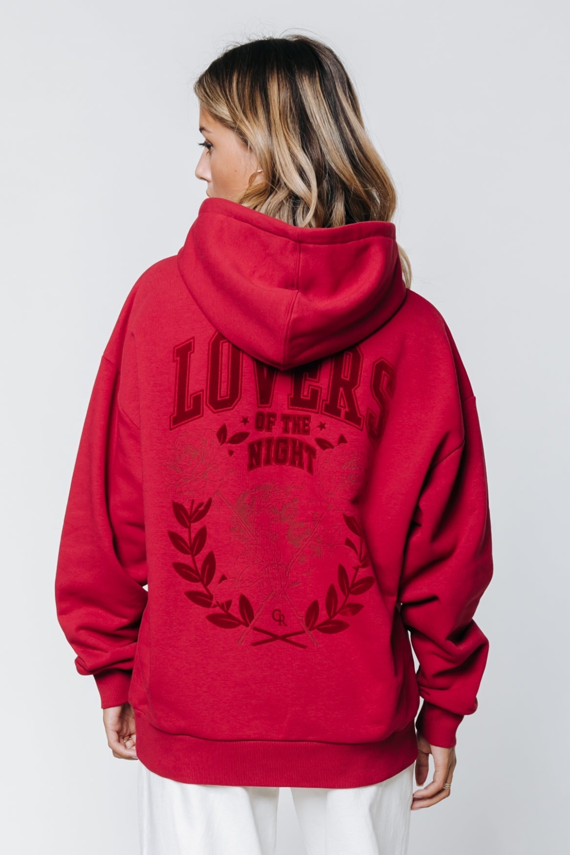 Colourful Rebel Lovers Of The Night Oversized Hoodie | Dark red 8720603246248