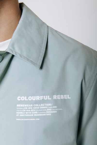 Colourful Rebel Miles Coach Jacket | Dark Lime Green