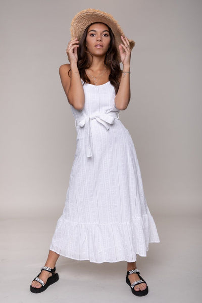 Colourful Rebel Minou Broderie Anglaise Maxi Dress | White 1103284767917