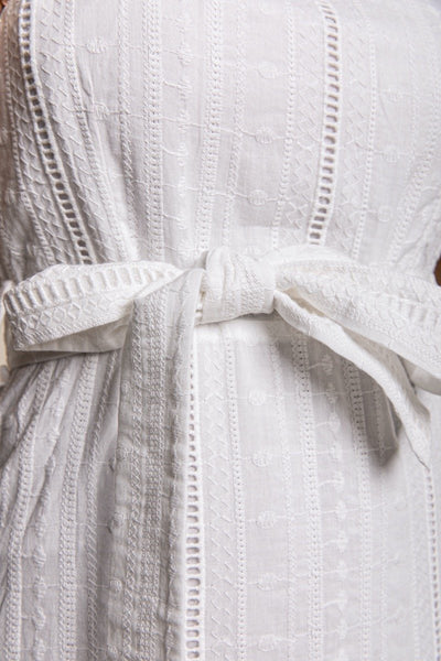 Colourful Rebel Minou Broderie Anglaise Maxi Dress | White 