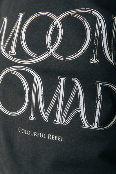 Colourful Rebel Moon Nomad Glitter Classic Tee | Anthracite 