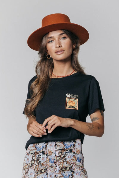Colourful Rebel Muse Rose Classic Tee | Anthracite 