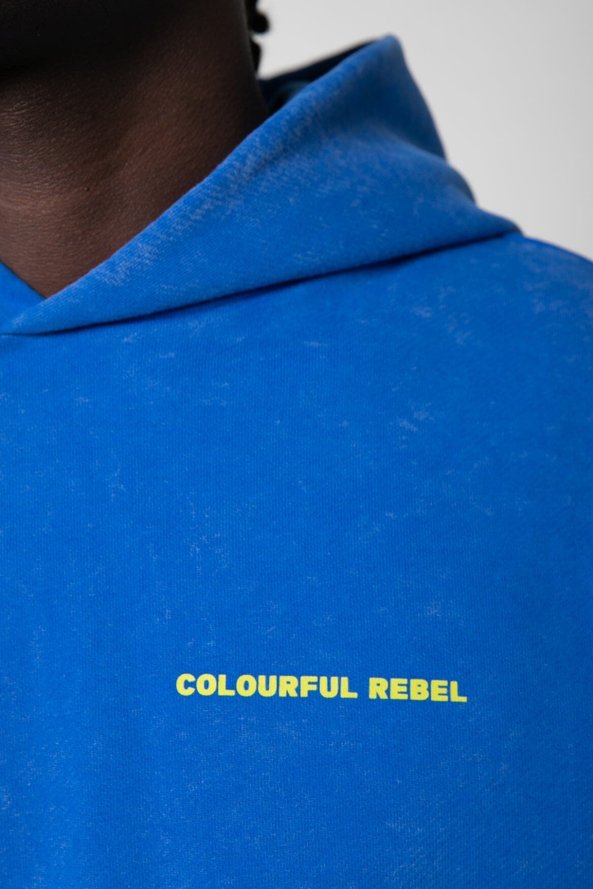 Colourful Rebel New Mindset Relaxed Clean Pkt Hoodie | Blue 