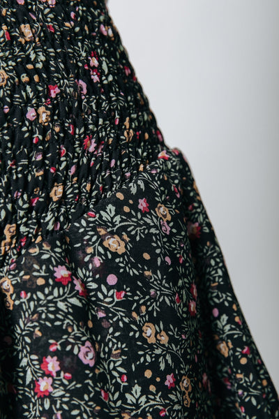 Colourful Rebel Noela Mini Flower Mini Layer Skirt | Dark mint 