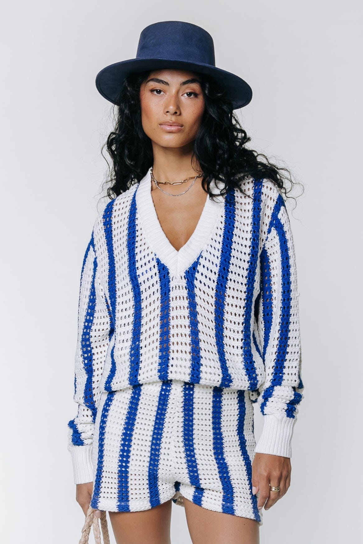 Colourful Rebel Nolita Crochet Short | Deep blue 