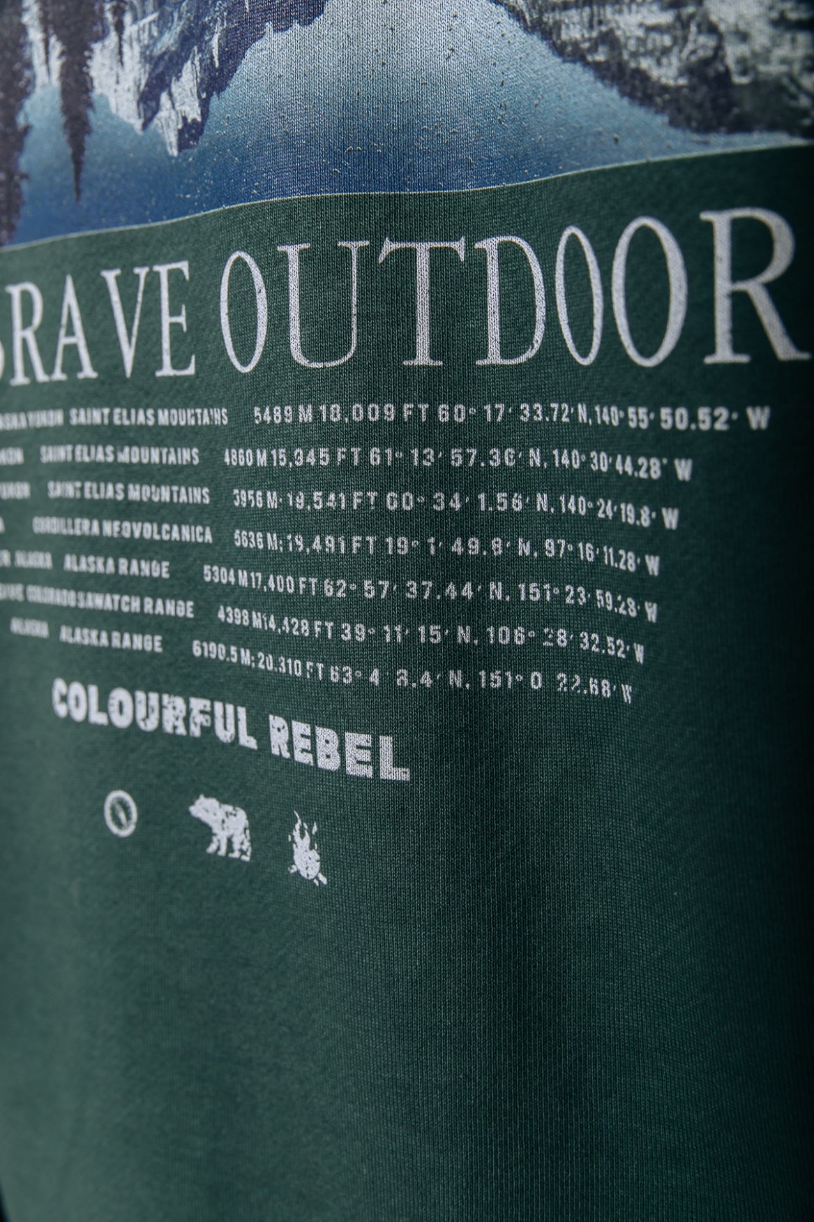 Colourful Rebel Outdoors Basic Sweat | Dark green 