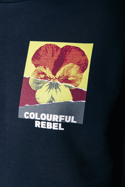 Colourful Rebel Paper Violas Basic Sweat | Navy