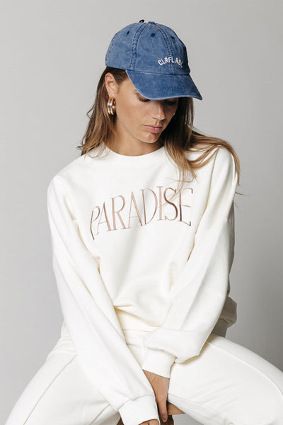 Colourful Rebel Paradise Embro Sweat | Off white 8720603230919