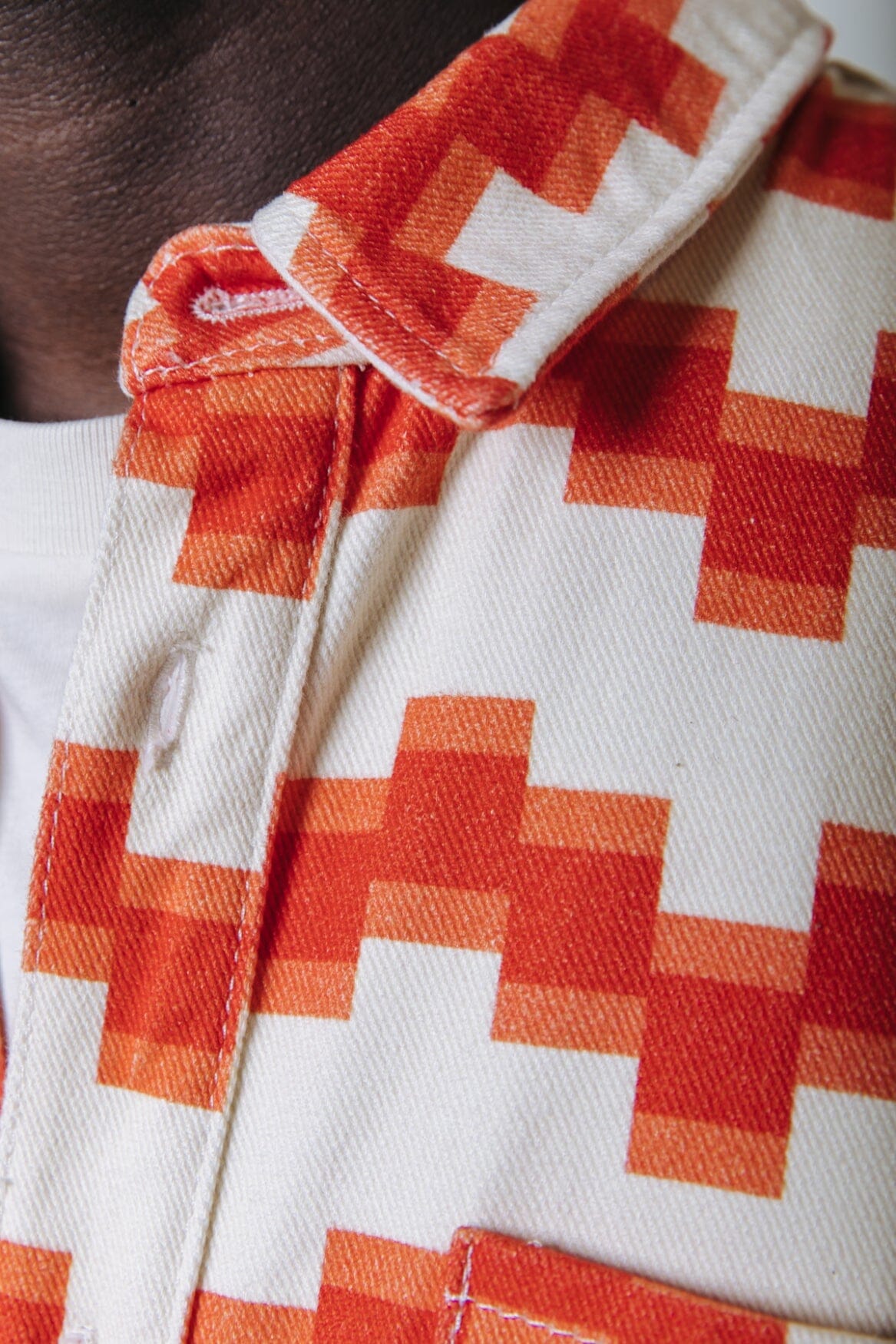 Colourful Rebel Parker Blocks Shirt | Burned orange 