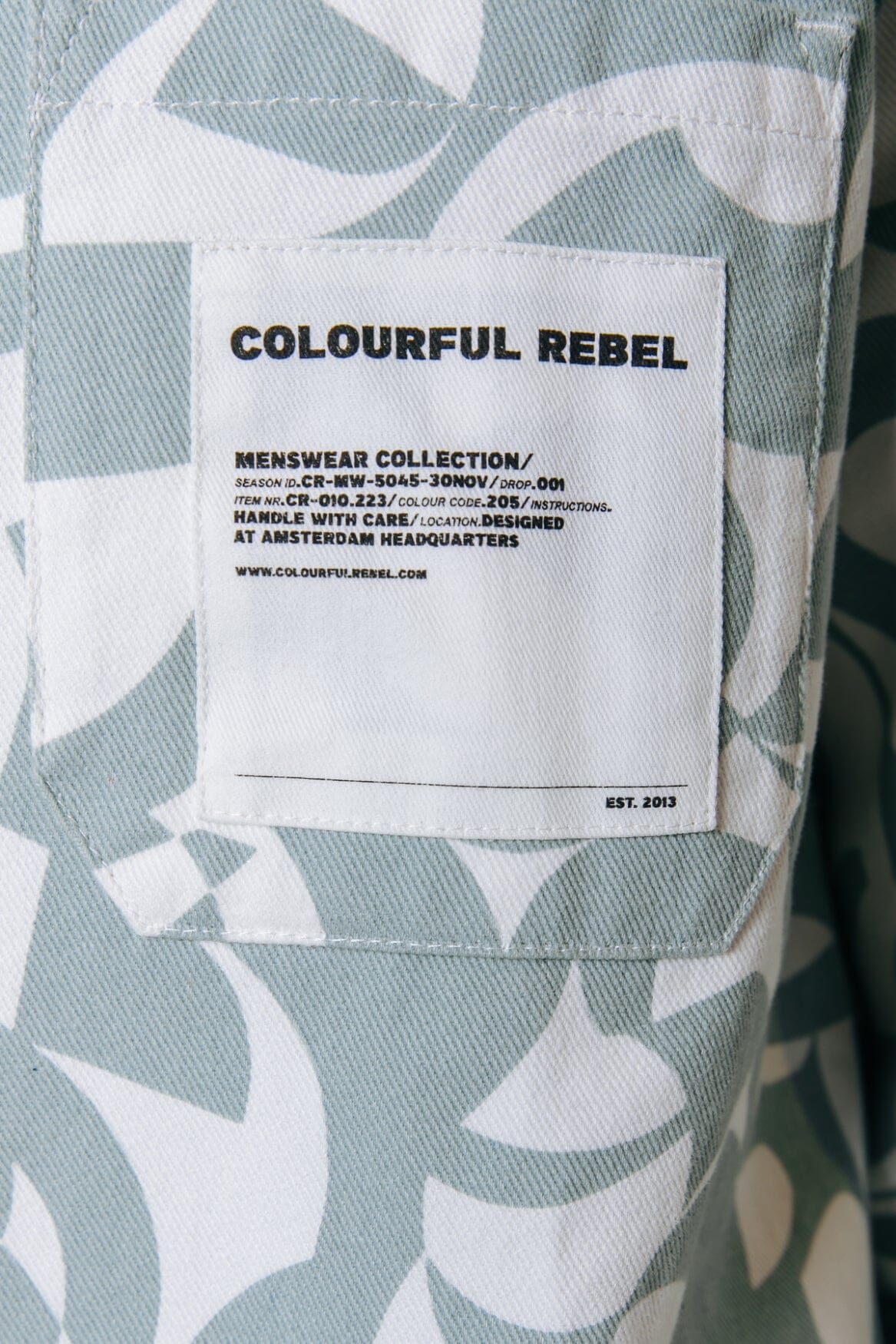 Colourful Rebel Parker Swirl Shirt | Grey blue 