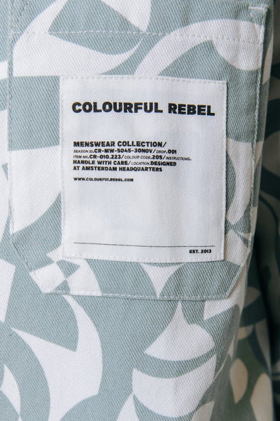 Colourful Rebel Parker Swirl Shirt | Grey blue 