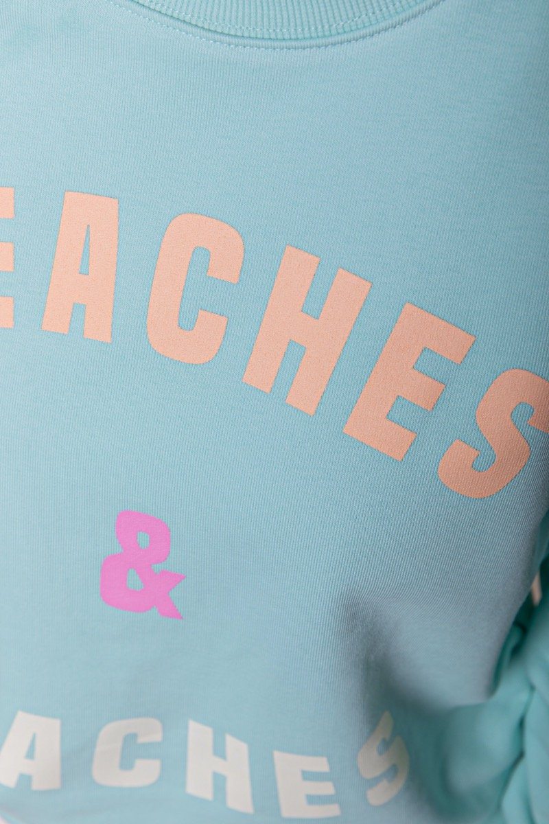 Colourful Rebel Peaches &Beaches Sweater | Light mint 
