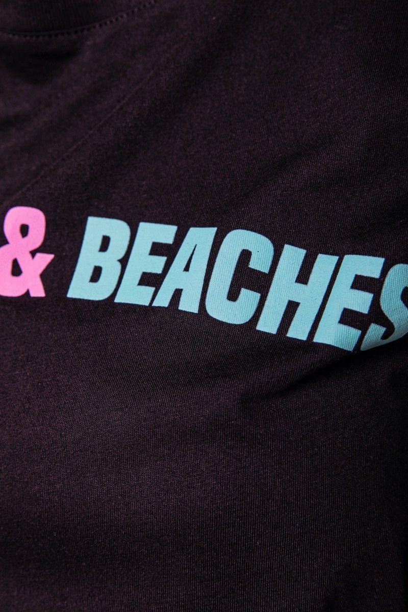 Colourful Rebel Peaches &Beaches Tee | Black 
